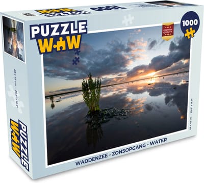 Puzzel Waddenzee - Zonsopgang - Water - Legpuzzel - Puzzel 1000 stukjes volwassenen