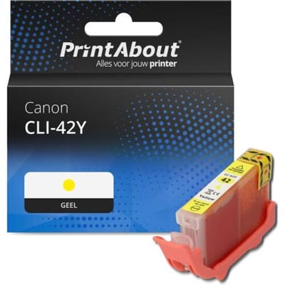 PrintAbout Inktcartridge CLI-42Y Geel geschikt voor Canon