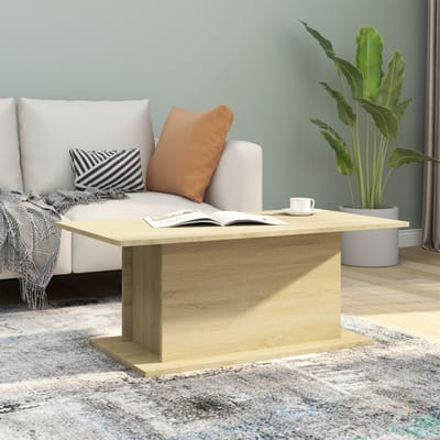 vidaXL - Salontafel - 102x55,5x40 - cm - bewerkt - hout - sonoma - eikenkleurig
