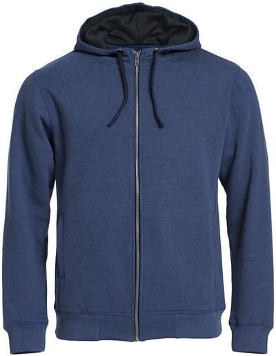 Clique Classic Hoody Full Zip 021044 - Blauw-melange - XS