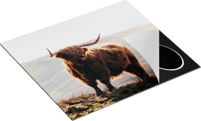 Chefcare Inductie Beschermer Schotse Hooglander in de Heuvels van Schotland - 60x50 cm - Afdekplaat Inductie - Kookplaat Beschermer - Inductie Mat