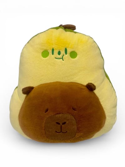 Capybara Knuffel Avocado – XXL Zachte Pluche Knuffel 35x45cm – Kawaii Cadeau voor Kind, Tiener & Volwassene