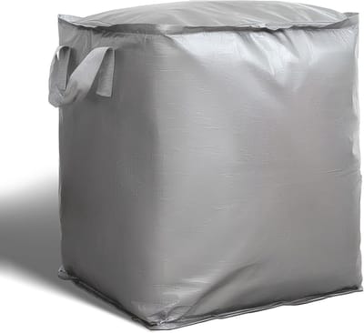 Opvouwbare wasmand - Grote wasmand - Grote opbergtas - Grote draagtas - Reistas - Opbergtas, Verhuisdoos, Kledingopbergtas, Verhuistas - Zilver