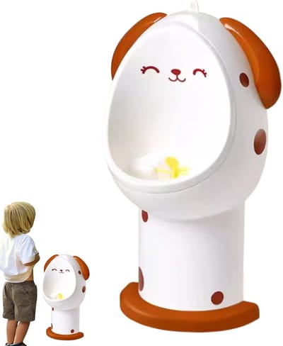 Kinder Urinoir - Zindelijkheidstrainer Potje - Zindelijkheidstraining - Verstelbaar & Afneembaar - 475 x 24 x 155 cm - Koffie