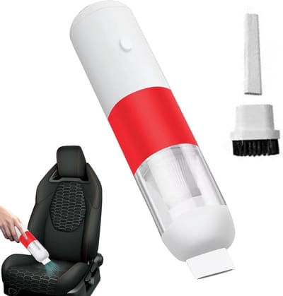 Draagbare Stofzuiger - Handstofzuiger Auto - Auto Interieur Reinigen - Lichtgewicht Compact - 27 cm Lengte - Rood