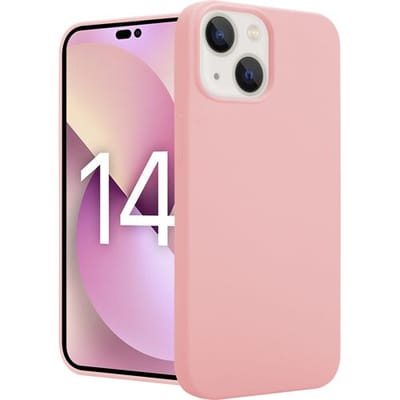 ShieldCase telefoonhoesje geschikt voor Apple iPhone 14 silicone case - roze - Siliconen hoesje - Shockproof case hoesje - Backcover case - Bescherming