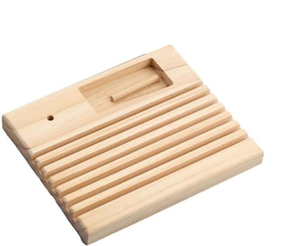 Liniaal Houder - Houten Opberger - Naaiwerk Organiseren - Antislip Stabilisator - 18 cm - Houtkleur