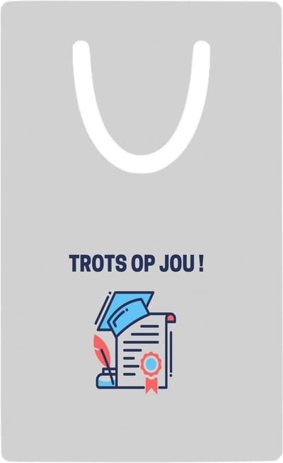 Hacebo® - trots op jou! metalen boekenlegger - Felicitatie - iemand die is geslaagd - gefeliciteerd - examen - school - diploma gehaald - cadeau - kado - geschenk Bladwijzer boekenleggers - 7.6 cm x 5cm