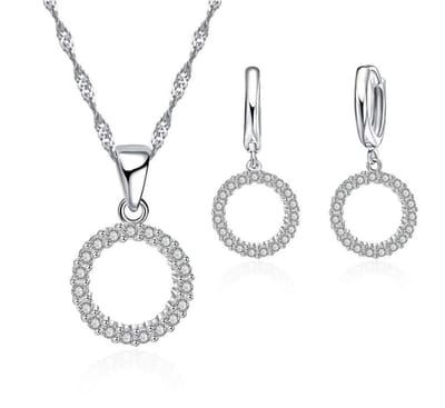 Ketting - oorbellen - Zirkonia sieradenset - cadeau voor vrouw - Liefs Jade
