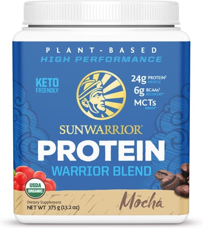 Sunwarrior Warrior Blend Organic (375g) Mocha - Eiwitten - Veganistisch eiwit