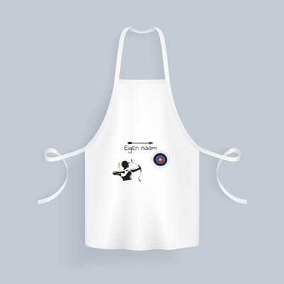 Akyol - boogschieten met naam - Keukenschort - Sport - boogschieters - cadeau - verjaardag - geschenk - gepersonaliseerde jongens en meisjes - 82 bij 71 cm