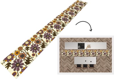 Keukenloper - Keukenmat - Bloemen - Bohemian - Vintage - Cartoon - 400x50 cm - Keuken vloerkleed