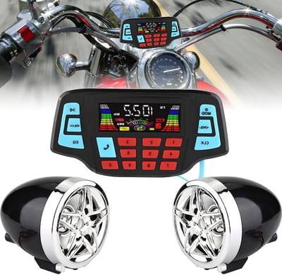 Motor MP3-speler - Motorfiets Audio Systeem - Muziek Luisteren Onderweg - Waterdicht Weerbestendig - 10 x 5 x 3 cm