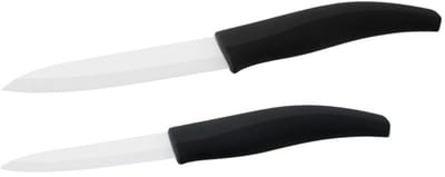 Set van 2 messen met keramische lemmeten van 12,5 en 18 cm lang Nirosta Keramiek