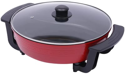 Allero Hotpot - Hotpot Electrisch - Fonduepan - 6L - Met deksel - 4 kookfuncties - 5 standen - 1360W - 360° warmtecirculatie