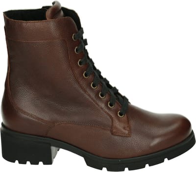 Durea - 9785 K - Hoge sneakersVeterlaarzenDames veterschoenenDames sneakersHalf-hoge schoenen - Kleur: Bruin - Maat: 38