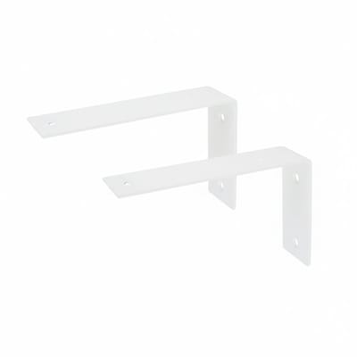 Maison DAM 2x Plankdrager L vorm - Plankdrager – Voor plank 15/19cm – Wit - Incl. bevestigingsmateriaal + schroefbit