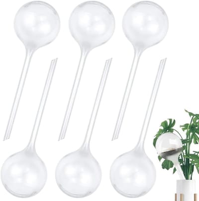 Plantenbewateringsbal - 6-pack - 26,5 × 8 cm - Automatisch - Plantenbewateringsapparaat - Voor potplanten, tuinplanten - Binnen en buiten - Transparant