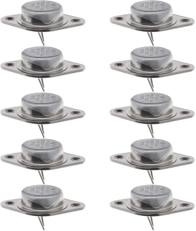 Dailygoods - 2N3055 Transistor - Vermogenstransistoren - 10 Stuks - Hoogvermogenstransistoren - Voor Voedingskringen - 15A 100V 115W