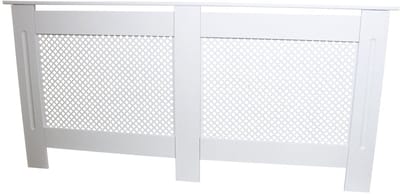 Radiatorombouw mdf - wit - 172x19x82 cm - inclusief reinigingsborstel