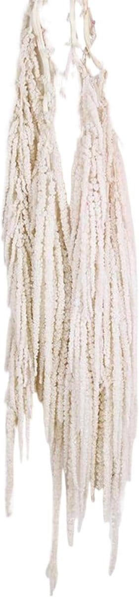 Boeket Droogbloemen - Gedroogde Amarant - Woondecoratie - Natuurlijke Ranken - 60-80 cm - Wit