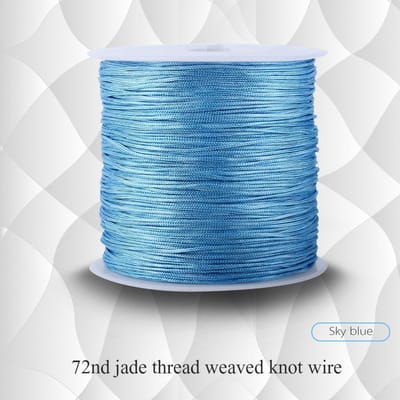 100M x 0,8mm Nylon Chinese Knoop Koord Staart Rat Macrame Shamballa Draad Touw Hemelsblauw