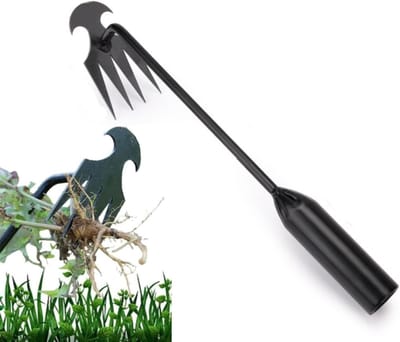 Tuingereedschap - Onkruidsteker - Onkruid wieden - Ergonomisch ontwerp - 30 cm - Zwart