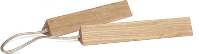 Vij5 - Chaku design onderzetter door KellerFreyschmidt - eikenhout - beige koord
