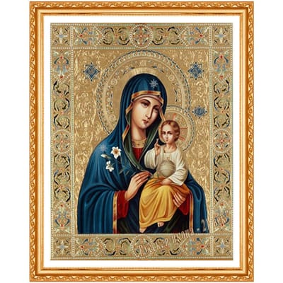 Peinture diamant 3d à faire soi-même, point de croix, icône religieuse, décoration d'intérieur, broderie complète en diamant rond 30X40CM