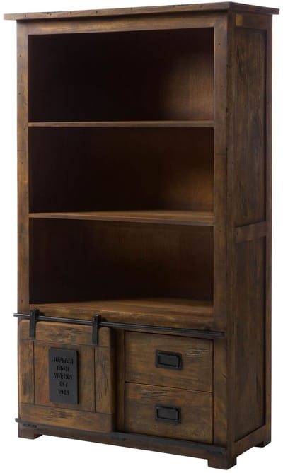MASSIVMOEBEL24.DE mango rek bruin massief hout 100x45x175 cm (BxTxH) gelakt gemonteerd RAILWAY volledig massief #496