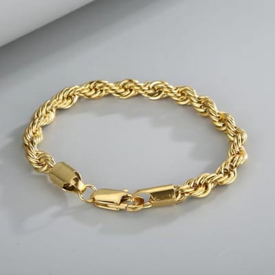uitverkoop Fijn 18k Goud Sterling 4MM Ketting Armbanden voor Mannen Bedel Vrouwen Dame Jongen Huwelijksfeest 20cm 8in gray