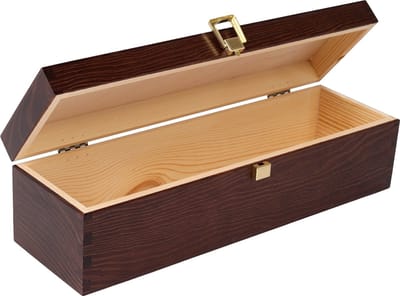 Creative Deco Wijnkist Houten Kist | Bruin | 35,1 x 11 x 10 cm | Perfect voor Decoupage, Cadeau, Decoratie