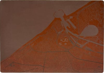 Place Maps Placemat Stadskaart Venetië - Kunstleer - Champagne - 1 Stuk