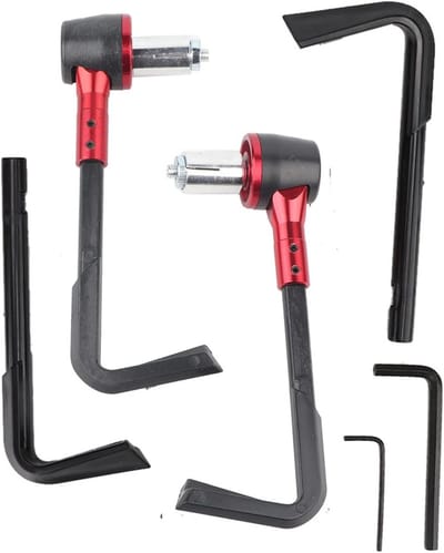 CNC Motorhandgreepbeschermer voor Remhendels - Motorfiets Beschermbeschermer Stuur (Rood)