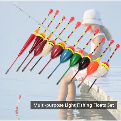 10 pièces Flotteurs Légers Multi-usages Ensemble de Flotteurs de Pêche Flotteur Indicateur de touche Flotteur Bouée Pêche Pêche à la ligne red
