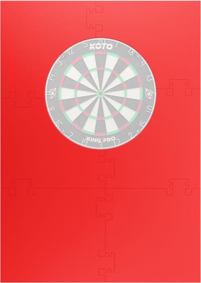 KOTO – 6PCS. Dart Surround Rood - Vierkant - Dartbord Surround Ring - EVA - Economisch & Duurzaam - Beschermd Muren & Dartpunten