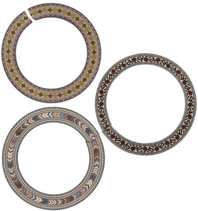 Allecto - Gitaar Inlay - Decoratieve Sound Hole - 3 Stuks - Verschillende Patronen - Akoestische Gitaar - Accessoires voor Muzikanten