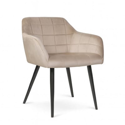 SET DEAL: 6 stuks Eetkamerstoel met armleuning Barbara taupe eetstoel zetel