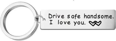Go Go Gadget - Sleutelhanger - Drive safe handsome, I love you - Cadeau Geliefde - Zilverkleurig