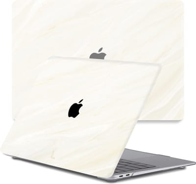 Lunso Geschikt voor MacBook Air 13 inch M1 (2020) cover hoes - case - Creamy Vibes