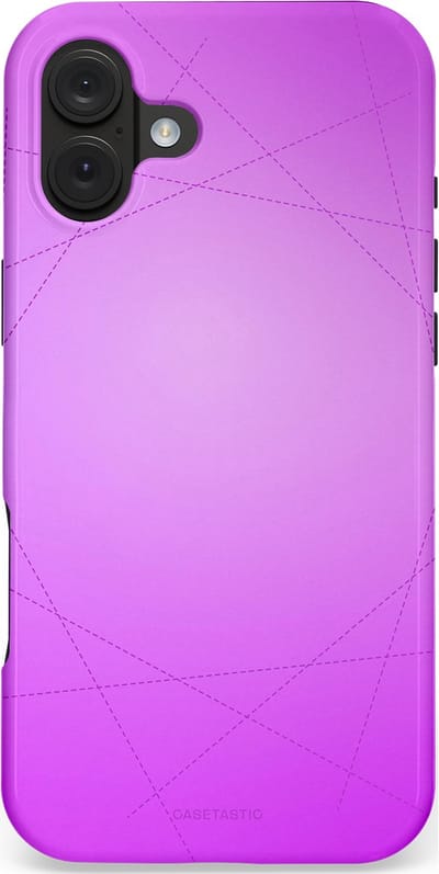 Casetastic hoesje geschikt voor Apple iPhone 16 Plus - MagSafe - Dubbellaagse bescherming - Emily in het paars - Fashion Case - Lavendel Fuchsia