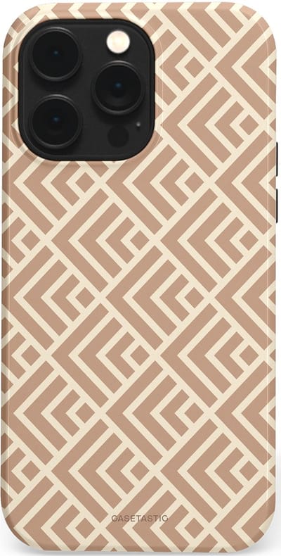 Casetastic Hoesje Geschikt voor Apple iPhone 14 Pro Max Magsafe - Stijlvolle Beschermende Duo-layer Case - Abstract Zand Kunst
