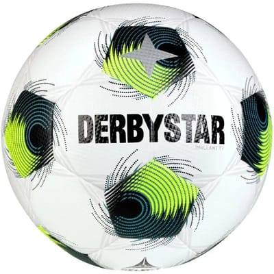 Derbystar Voetbal Brillant TT Wit geel groen Maat 5
