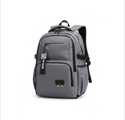TK-S Rugzak, Grijs en Ruim, 31 Liter, 17,3 inch laptop, drankflesvak. (52x30x20cm)