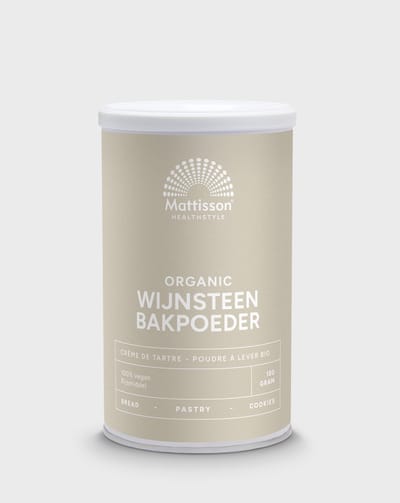 Mattisson - Biologische Wijnsteen Bakpoeder - 180 g