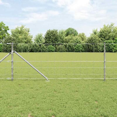 vidaXL - Gelast - Draadhek - met - Spikes - 25 - x - 0,8 - m - Gegalvaniseerd - staal - Mesh