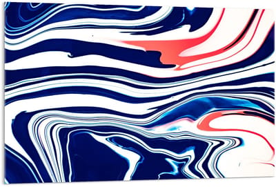 Acrylglas - Blauw/Witte Vlekken - 120x80cm Foto op Acrylglas (Met Ophangsysteem)