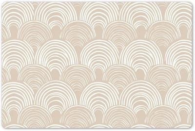 Placemats 45x30 cm - Placemat kunststof - 1 stuk - Golven - Structuur - Beige - Borden onderleggers - Decoratie voor op tafel - Keuken tafeldecoratie accessoires - Vinyl onderlegger - Tafelversiering