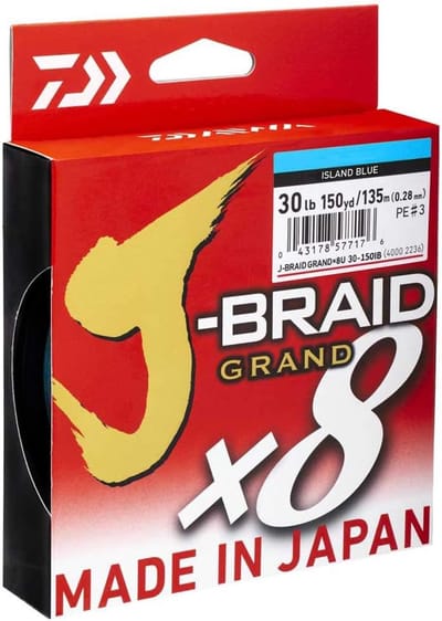 Daiwa J-Braid Grand X8 Vislijn Blauw 0.16mm - 135m