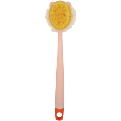 Brosse de bain pour le dos, le corps, la douche, éponge à récurer avec poignée, exfoliante, masseur de peau, brosse de salle de bain exfoliante